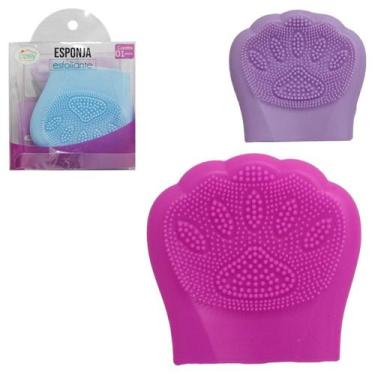 Imagem de Esponja de Silicone Limpeza Facial Pata  Massageadora e Removedora de 