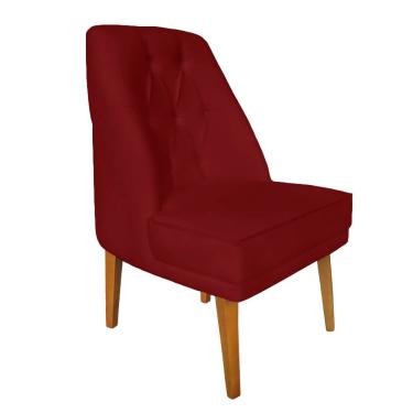Imagem de Cadeira Bela Para Sala Escritório Quarto Suede Vinho - Majú Decor