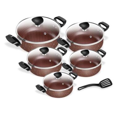 Imagem de Conjunto Redondo Spesso Antiaderente Patolux Marrom