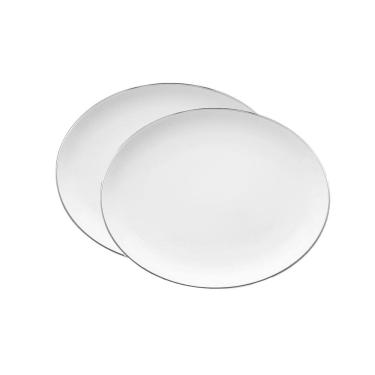 Imagem de Jogo Com 2 Travessas 31Cm Isabel Com Filete Prata Oxford