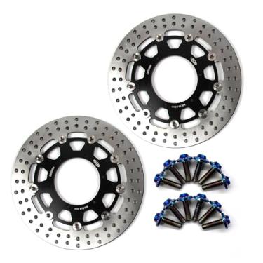 Imagem de Arashi Discos de freio dianteiro Rotores com parafusos de montagem para BMW F700GS ABS 2013-2018, F800GS ABS 2009-2018, acessórios de substituição de motocicleta preto
