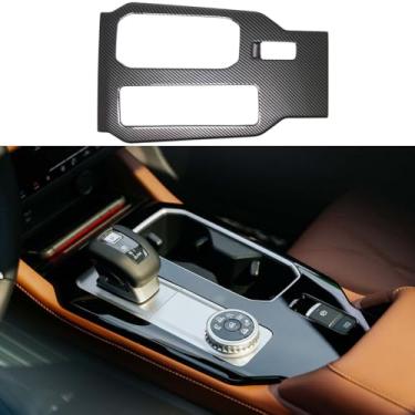 Imagem de Kolya Compatível com acessórios Mitsubishi Outlander 2025 console central painel de câmbio guarnição da capa (estilo carbono)