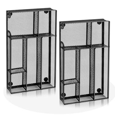 Imagem de Organizador de gaveta de mesa, organizador de gaveta de escritório com 6 compartimentos, organização de mesa de malha de metal e acessórios para papelaria, maquiagem, sala de ferramentas, escola e