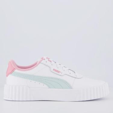 Imagem de Tênis Puma Carina 3.0 Feminino Branco e Azul, 36