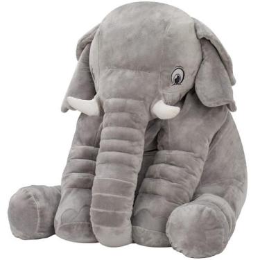 Imagem de Elefante de pelúcia OHKIDS Giant 84 cm com comida de feltro e cesta 3+