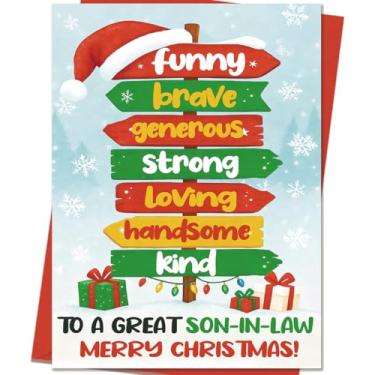 Imagem de Mcduldul Cartões de Natal para genro | Cartão Merry Christmas Son in Law | Cartões de Natal engraçados