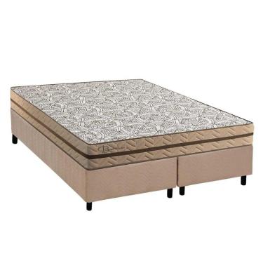 Imagem de Conjunto Box King: Colchão Molas Paropas Ensacadas Basic + Base Crc Suede Clean (193x203)