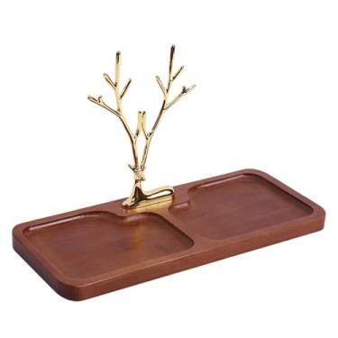 Imagem de Bothyi Bandeja de entrada com porta-anéis, organizador suspenso multiuso Bmaboo para joias, porta-chaves, suporte para pulseiras, celular e chaves de mesa.