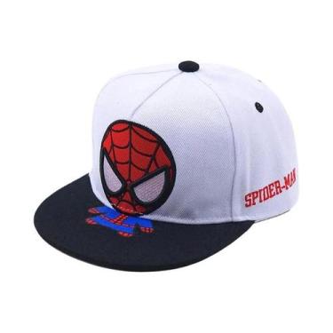 Imagem de Boné De Sol Infantil Unissex Homem-Aranha Algodão Poliéster Estilo Hip