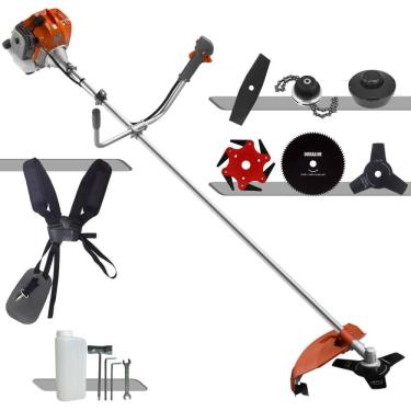 Imagem de Roçadeira À Gasolina RL430ACNTK Tekna 43cc 2T 1,7HP Completa Com Carretel + Faca 2 Pontas + Faca 3 Pontas + Faca 6 Pontas + Faca 80 Dentes + Trimmer