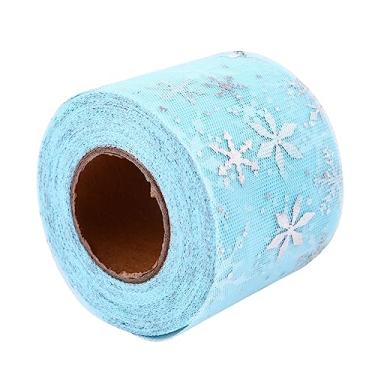 Imagem de 2 rolos de malha americana, fitas de presente, fita de festa de casamento, decoração de Natal, tule, vestido de casamento, laços para cabelo, lantejoulas, vestido curto, gaze, rolo de gaze, rede de