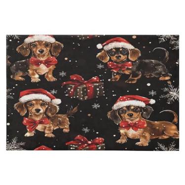 Imagem de CEBUGI Tapete de área 60 x 90 cm macio lavável tapete antiderrapante com suporte de borracha tapetes de natal para área de cachorro para sala de estar, quarto, decoração de casa