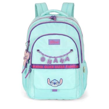 Imagem de Mochila de Costas Luxcel Stitch Corrente Azul Turquesa