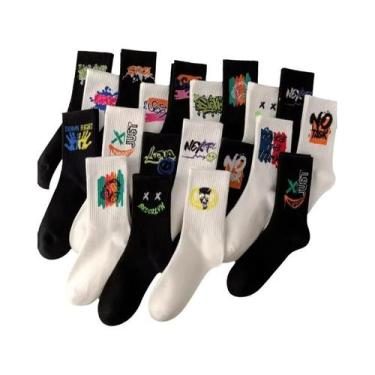 Imagem de Meias Esportivas Masculinas De Cano Médio, Respiráveis, Confortáveis E