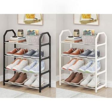 Imagem de Sapateira 4/5 Andares Organizador de Sapatos Tênis 8/10 Pares Desmontável Multiuso para Sapatos, Livros e Brinquedos(ALEATÓRIO 4 ANDARES 2PCS)