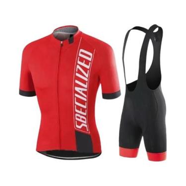 Imagem de Conjunto De Jersey Clássico Para Ciclismo MTB Masculino Com Calças Bib