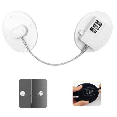 Imagem de Kit 4 Und Trava De Segurança Adesiva P Casa Porta Geladeira