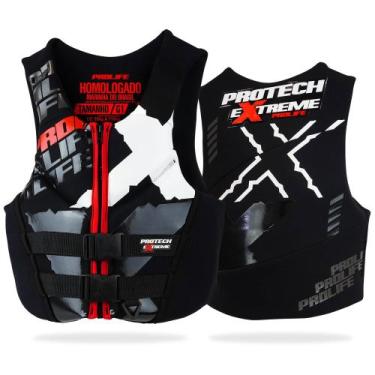Imagem de Colete Salva Vidas Homologado Protech Extreme, Vermelho, EG (Acima de 