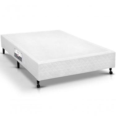 Imagem de Cama Box Simples Castor Casal Poli Branco 138x188x27cm