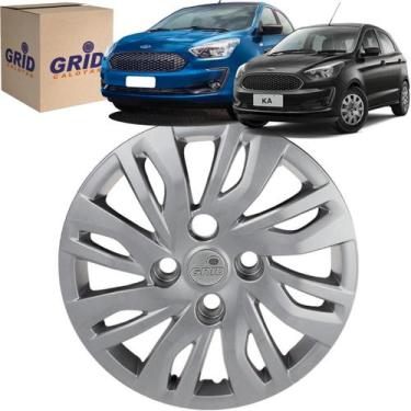 Imagem de 1 Calota KA 2019 ate 2023 Aro 14 Polegadas Parafuso Cubo Baixo Grid