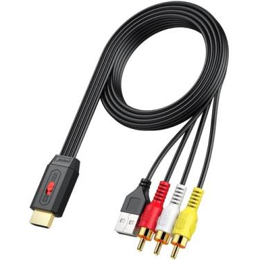 Imagem de Conversor RCA para HDMI Neoteck com cabo de 150 cm 1080P 16:9/4:3