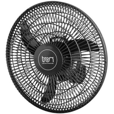 Imagem de Ventilador de Parede Oscilante Preto 3 Pás 50cm 127V Tron, 110V