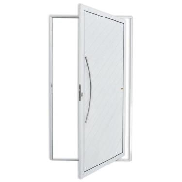 Imagem de Porta de Alumínio Lambri 210x120cm com Puxador Savana Super Brimak Abe