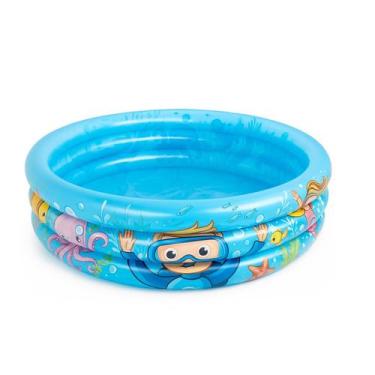 Imagem de Piscina Infantil Inflável Redonda 180L 120cm x 24cm PVC Resistente Jil