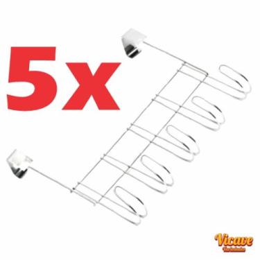 Imagem de 5x CABIDE PORTA 5 LUGARES cromado multifuncional. - Cromato