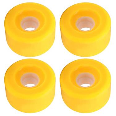 Imagem de Rodas de skate, rodas de cruzador 80A para substituição de rodas Longboard Cruiser (amarelo)