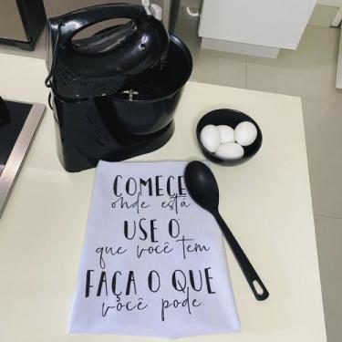 Imagem de Pano De Prato Copa Master Branco Em Silk - Frases - Pano E Prato Decor