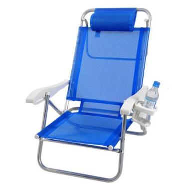 Imagem de Cadeira Reclinável Top Line 5 Posições Com Almofada E Porta Copos - Za