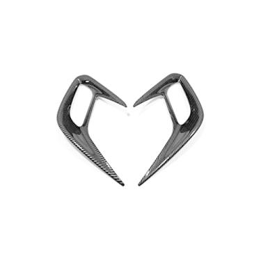 Imagem de Tampa da lâmpada de luz de neblina traseira para Toyota Corolla Cross L LE XLE 2022, acessórios exteriores de fibra de carbono para carro acabamento cromado conjunto de 2 peças (preto brilhante)