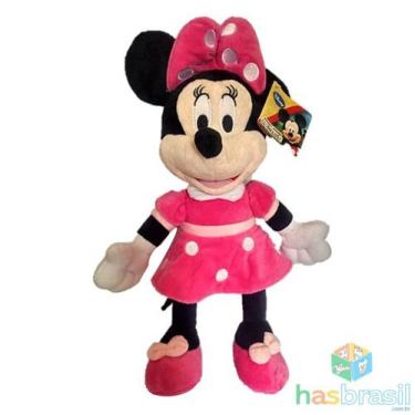 Imagem de Minnie De Pelúcia Disney Rosa 30cm - Turma Do Mickey - Has Brasil
