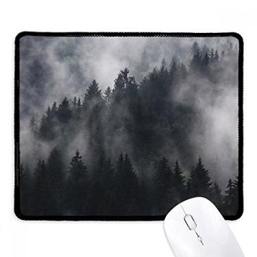 Imagem de Mousepad Dark Forest Mountain Fog Mist Tapete de borracha para jogos