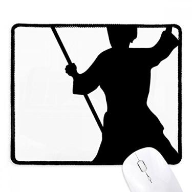 Imagem de Shaolin Stick China Mouse pad arte marcial Kung Fu Culture borda costurada tapete de borracha para jogos