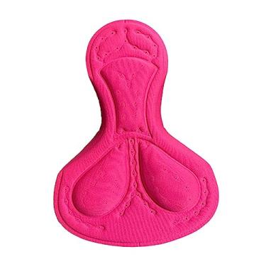 Imagem de oshhni Calções de ciclismo Almofada de ciclismo Acessórios à prova de choque Calções de ciclismo estofamento Almofada de assento de bicicleta para de, Rosa vermelha