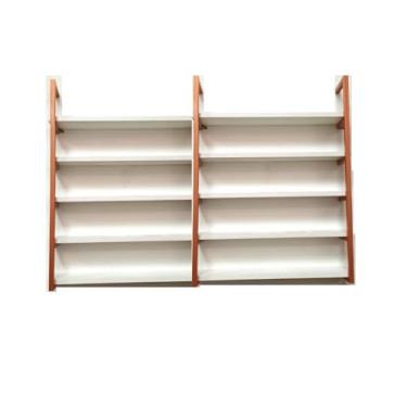 Imagem de Suporte Parede Expositor Duplo Esmaltes Manicure Carrinhos Estilo Industrial Dourada Rose Gold (Dourado, 140cm)