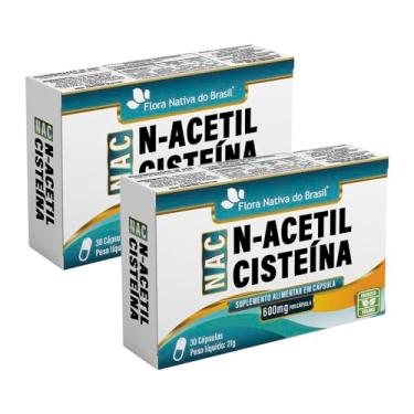 Imagem de Kit 2x NAC N-Acetilcisteina 600mg 30 Cápsulas - Flora Nativa
