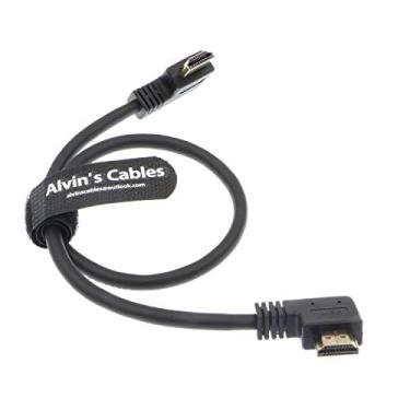 Imagem de Alvin's Cables Z Cam E2 L Shape 4K 60P Cabo HDMI para Atomos Shinobi Ninja V Monitor e Portkeys BM5 ângulo direito para ângulo reto 45 cm