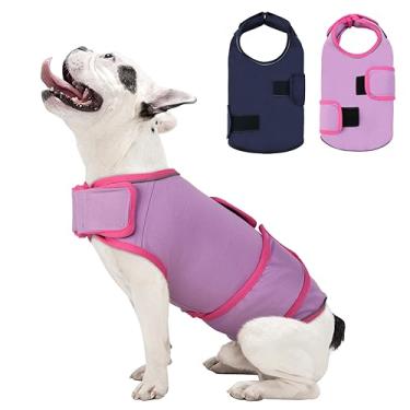 Imagem de ASENKU Terno de recuperação para cães e gatos após a cirurgia, roupa cirúrgica macia para cães, body para animais de estimação, macacão ajustável para cães, camisas para evitar lamber