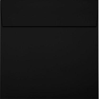 Imagem de LUXPaper Envelopes quadrados de convite | Peel & Press | 12.7 cm x 12.7 cm | Midnight Black | 36.3 kg Texto | 50 Qtd