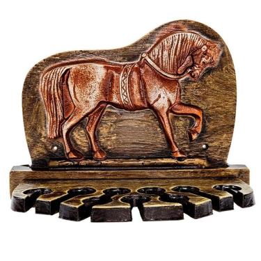 Imagem de Porta Espeto Cavalo Suporte De Parede Churrasco