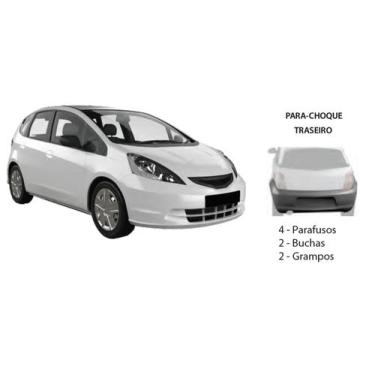 Imagem de Kit Presilha Parachoque Traseiro Fit 2004 A 2008 - Plastcar