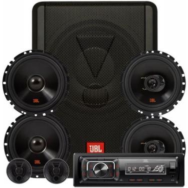 Imagem de Caixa Jbl Sw8a-ms + 02 Alto Falantes 6 + Kit 2 Vias + Rádio