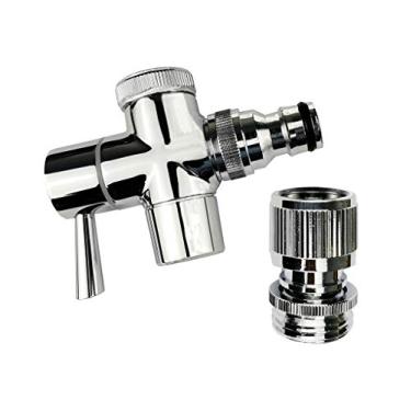 Imagem de Válvula de desvio de torneira de latão com conexão rápida, válvula de desvio de torneira da pia para mangueira de jardim/mangueira de chuveiro, máquina de lavar/máquina de lavar louça, para banheiro