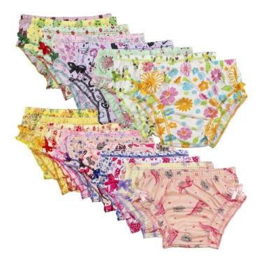 Imagem de Calcinha Infantil Estampas Variadas 15 UNIDADES - AVANCI BRASIL