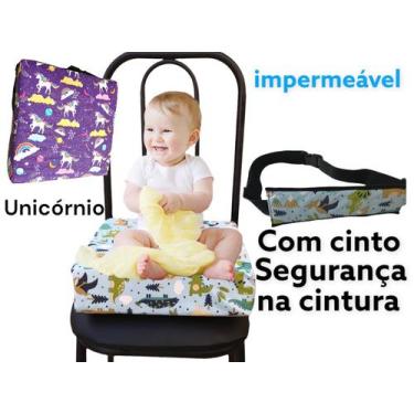 Imagem de Assento almofada elevação alimentação infantil Impermeável com cinto s