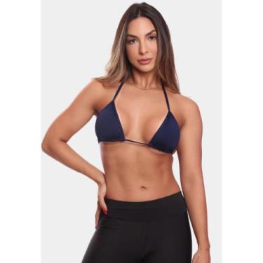 Imagem de Biquini Sutiã Cortininha Avulso Marquinha Verão - Brás e Cia, Azul mar