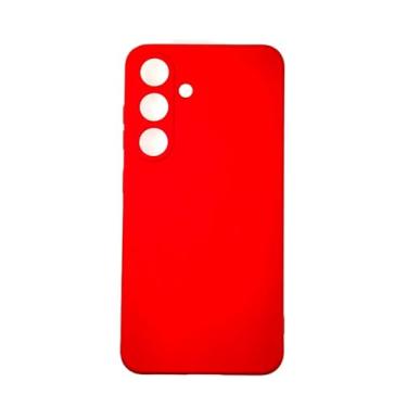 Imagem de Capa Capinha Case Compativel com Samsung Galaxy S25 Plus Silicone Macia Aveludada Forro Interno Com Proteção De Câmera Vermelha